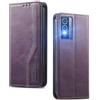 FANFO Custodia per Vivo Y76 5G / Y76s, Cover Wallet in PU Pelle Durabile [Standard Business], Protezione Completa, con Funzione Stand e Chiusura Magnetica.- Purple