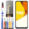 ERYNK Display LCD per VIVO Y35 [con impronte digitali] [6,58 pollici] Display LCD Touch Screen Digitizer con set di attrezzi