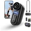 Catchallway Mini fotocamera 4K indossabile, action cam magnetica da 64 GB, stabilizzazione a 6 assi, registrazione audio/video, POV a mani libere per vlogger, escursionisti, lavoratori, ciclismo