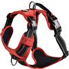 Bobby Rando Walk - Pettorina per cani Taglia XS, in Nylon Riflettente, Fibbie Regolabili a Chiusura Sicura, Facile da Indossare, Rosso Girocollo 20-32 cm, Giropetto 36-43 cm