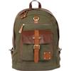 TYT Zaino Casual Uomo in Canvas Idrorepellente e Pelle Bovina, Laptop 13, Schienale Imbottito, Tasche con Zip e Chiusura Magnetica, 40x30x13 cm (Forest)