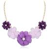 EVER FAITH Collana con Colletto, collane estive di Fiori Viola per Donne