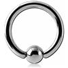 Inoki - Anello sfera in titanio - Spessore 4 mm, Diametro 20 mm, Palla 8 mm