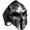 HLMIN Anello classico da uomo da uomo, in argento, con elmo spartano cavaliere spartano, anello aperto con teschio punk rock, anello regolabile in ottone vintage, anello regolabile con teschio, stile hip