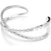 Swarovski Bracciale rigido Hyperbola, Infinito, Bianco, Placcato rodio