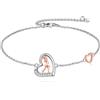 YFN Bracciale Sportivo 925 Argento Sterling Bracciale Sportivo Hobby Cuore Gioielli Regalo per Atleti Signore