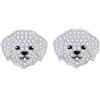 YFN Orecchini per cani in argento Sterling orecchini carini gioielli regali per le donne, 0,6 * 0,52 Zoll (15,3 * 13,3 mm), Argento sterling, Non pietra preziosa