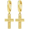Cycuff Orecchini a cerchio in argento Sterling 925 con zirconia cubica colorata, orecchini a goccia da donna, set regalo per lei, earring, Zirconia cubica 5A, Zirconia cubica