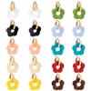 arricraft 10 paio di Orecchini A Cerchio con Fiori, Perline di Fiori Colorati In Resina con 304 cerchio In Acciaio Inossidabile Dorato per Orecchini Fai Da Te, Creazione di Collane e Orecchini