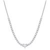 S'Agapõ Collana Girocollo Donna, Collana Donna in Acciaio e Zirconi con Simbolo Cuore | Collezione Dazzly - SDZ147