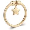 S'Agapõ Anello Donna, Anello Regolabile in Acciaio con Simbolo Stella | Collezione Feelings - SFE36