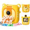 ARNSSIEN Macchina Fotografica Bambini Istantanea e 7 Rotoli Carta (4 Col: O/R/V/B+3 B&N)-2,4"Fotocamera istantanea con 32GB, 180 °Flip Obiettivo, Regalo di Natale e Compleanno per Bambini per 3-12,M2