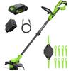 Greenworks 24V Tagliaseta Brushless Gen2 2-in-1 (30 cm) - Altezza regolabile, batteria 2,0 Ah, caricabatterie, 10 lame plastiche - ST3002