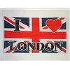 AZ FLAG Bandiera I Love London 150x90cm - Bandiera Londra - Regno Unito - UK 90 x 150 cm
