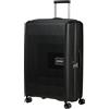 American Tourister Aerostep - Spinner L, Valigia Espandibile, 77 cm, 101.5/109 L, Nero (Black)