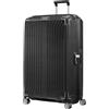Samsonite Lite-Box - Valigia rigida premium extra grande 81 cm, valigia da viaggio con 4 ruote, leggera, lucchetto TSA, 124 L - 3,50 kg - Nero