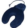 Samsonite TA Revolution - Cuscino da viaggio in memory foam con custodia - Cuscino da viaggio ergonomico per aereo, auto e treno, Blu (Midnight Blue)
