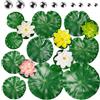 Sixfolo 25 Set di Decorazioni per Laghetto Fiori Artificiali Galleggianti per Stagno Fiori di Loto Finti in Schiuma con Foglia di Loto e Palline Galleggianti per Giardino Stagno Piscina e Acquario
