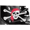 eZAKKA Bandiera Pirata Grande per Uso Esterno, Bandiera dei Pirati per Bambini, Halloween Pirati per Feste a Tema Piratesco 90x60cm