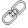 everlar® girella in acciaio inox I 6mm M, BS 900Kg I Facile e sicura rotazione e fissaggio di sedie appese, sacco da punzonatura, altalena I Alta resistenza e resistenza agli agenti atmosferici