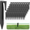 YUNYU 100 pioli per bordi del prato, 8,5 cm, colore nero, per robot tosaerba, ancoraggi a terra in plastica resistente, fissaggio sicuro del cavo