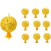 Ahhzyys Set di 10 trappole per mosche di frutta gialle palle di insetti appiccicosi, naturale ed ecologico trappola per mosche di frutta, formiche, zanzare e ragni