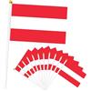 ATBEAMEN 12 bandiere austriache su bastoncini, piccole bandiere austriache per decorazioni per feste, bandiere portatili su entrambi i lati con pali bianchi per eventi sportivi, giardino e celebrazioni