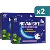 Novanight Tripla Azione Bustine Con Melatonina Per Dormire, Magnesio, Griffonia, 2 confezioni da 20 Bustine Orosolubili