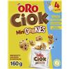 ORO SAIWA Oro Ciok Mini Cookies, Mini Biscotto Cookies Ripieno di Gocce di Cioccolato al Latte, Merenda Semplice e Golosa, Fonte Naturale di Fibre, Senza Coloranti e Conservanti, 160g (4 monoporzioni da 40g)