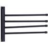 GERZWY Barra portasciugamani girevole in acciaio inox SUS 304 a 4 bracci da bagno Swing Hanger Portasciugamani Organizer salvaspazio montaggio a parete nero opaco HYG04-BK