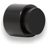EVI Herrajes Fermaporta Adesivo Pour Mur |Ø 28 x 28 mm | Gomma Nera | Acciaio Inox | Laccato Nero | Ottima adesione | 100% funzionale |EVI Herrajes Mod. I-198/28-TPM-NG