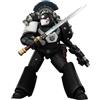 JOYTOY Warhammer 40k Horus Heresy, Raven Guard MkVI Sergente Tattico con Spada Potere, Bolter e Pistola al Plasma 1:18 Action Figure Colleziona ed Esponi Modello