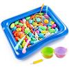 XPJBKC 60 Pezzi Gioco Pesca Pesci Calamita, Pesca Pesciolini Gioco Magnetico con Canna e Rete, Gioco Pesciolini e Canna da PE-Sca, Giocattoli da Bagnetto e Piscina