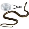 Generico Giocattolo Serpente Finto Realistico - PVC 80x2cm | Scherzo del Serpente AWAVM con Spago E Clip | Scherzo del Śerpente su Spago per Golf, Giocattolo Divertente E Realistico