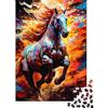 KEZXWCBMN Cavallo colorato in corsa Puzzle 1000 Pezzi Carta per Adulti Stile arte fiamme Puzzle per Famiglia Relax Decorazione Casa Regalo 38x26cm/1000pcs