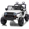 LALAHO Auto elettrica per bambini 12 V veicoli elettrici per bambini con telecomando da 2,4 GHz (bianco)