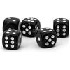 WeLoveBeads 16mm d6 dadi in bianco/nero - fatto en germania! - 5 pezzi