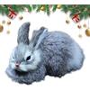 Genérico Bambole di coniglio di peluche, statuetta di coniglio morbido da tavolo, modello di coniglietto di peluche, decorazione da collezione per soggiorno, camera da , asilo, libreria, divano