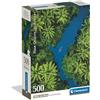 Clementoni - Puzzle 500 Pezzi per Adulti e Ragazzi, Collection, Tema Tropical Aerial View, Vista Tropicale, Compact Box con Poster Incluso, Idea Regalo Made in Italy, 49x36 cm, 35592