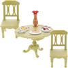 BESPORTBLE Set Mini Mobili da Cucina in Plastica Abs, Tavolo e Sedie in Miniatura per Casa delle Bambole, Decorazioni Micro Scenari per Gioco Creativo e Complementi Giocattolo