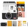 KODAK Mini Shot 2 Retro Fotocamera Digitale Istantanea & Stampante Fotografica 2-in-1 5,3 x 8,6 cm, 38 Fogli, Fotocamera Portatile con Stampa, Stampante per iOS & Android, Sublimazione 4PASS, Bianca