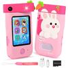 ARNSSIEN Macchina Fotografica Bambini con 180° Obiettivo,Video 1080P fotocamera per bambini con Schermo tattile & Custodia Silicone,regalo di Natale e compleanno per per 3 4 5 6 7 8 anni, A200