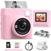 TIATUA Macchina Fotografica Bambini Istantanea, 2.4 Pollici 1080P Fotocamera Digitale Bambini con 32GB Scheda & Papier Photo, Regalo di Natale per Bambin i dai 3-12 Anni
