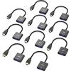 BENFEI - Set di 10 adattatori da HDMI a VGA (da maschio a femmina) per computer, desktop, laptop, PC, monitor, proiettore, HDTV, Chromebook, Raspberry Pi, Roku, Xbox e More, colore nero