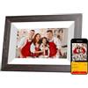 KODAK Cornice Digitale WiFi Cornice Foto Digitale, 7 Pollici HD IPS Touchscreen, Legno Cornici Elettronica con 32GB di Memoria, Portafoto Digitale Condivisione di Foto/Video via APP o Cavo di USB C