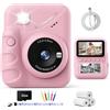 TIATUA Macchina Fotografica Bambini Istantanea, 3.0 Pollici Fotocamera Digitale Bambini con 32GB Scheda & 3 Rotoli di Carta da Stampa, Regalo per Ragazze Ragazzi da 3-12 (Rosa)