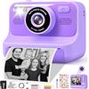 Subtail Fotocamera istantanea per bambini, 1080P, fotocamera istantanea per bambini, fotocamera digitale per selfie con 32 GB, giocattolo di compleanno a partire da 3-12 anni(Viola)