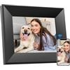 BWJBSW Cornice Digitale 8 pollici, BWJBSW WiFi Smart Cloud Cornici Elettronica in Legno, HD IPS Schermo Touch da 1280x800, 16GB di Memoria, Auto Rotazione, Condividi Foto e Video con la Famiglia e Amico