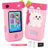 ARNSSIEN Macchina Fotografica Bambini, 180° Obiettivo,Video 1080P con Custodia Silicone, fotocamera per bambini per 3 4 5 6 7 8 anni, ragazze, ragazzi, regalo di Natale e compleanno per bambini, A200