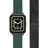Breil, Smartwatch SBT-2, con Doppio Cinturino Intercambiabile in Silicone con Pattern Tribe, Cassa Nera, Connettività Bluetooth, Chiusura ad Ardiglione
